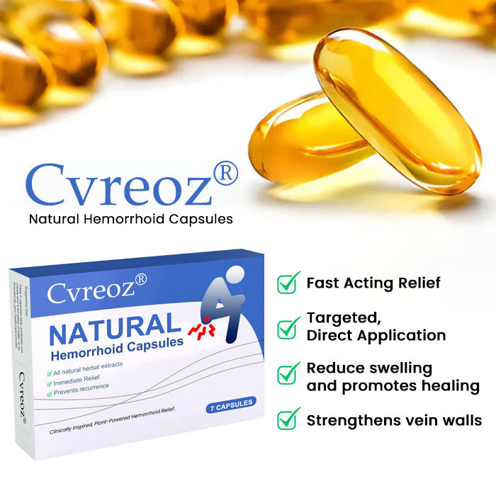 🔥Vânzări fierbinți - 50% OFF🔥Cvreoz® Natural Hemorrhoid CapsulesAcumpărați mai mult Economisiți mai mult