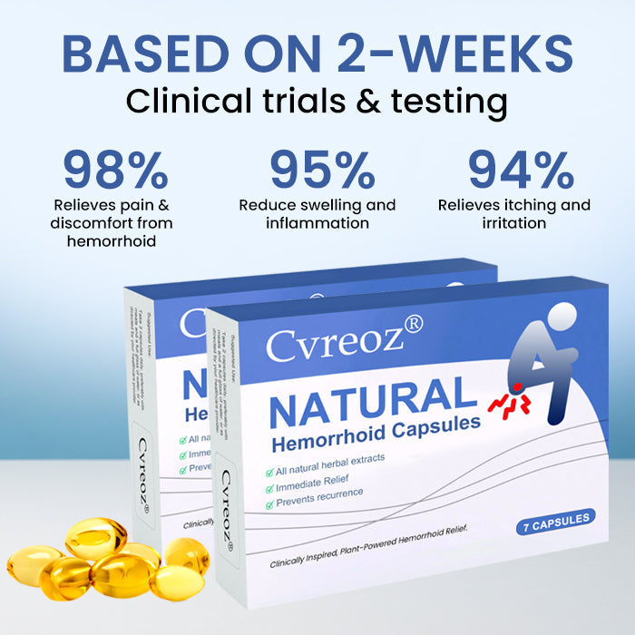 🔥Vânzări fierbinți - 50% OFF🔥Cvreoz® Natural Hemorrhoid CapsulesAcumpărați mai mult Economisiți mai mult