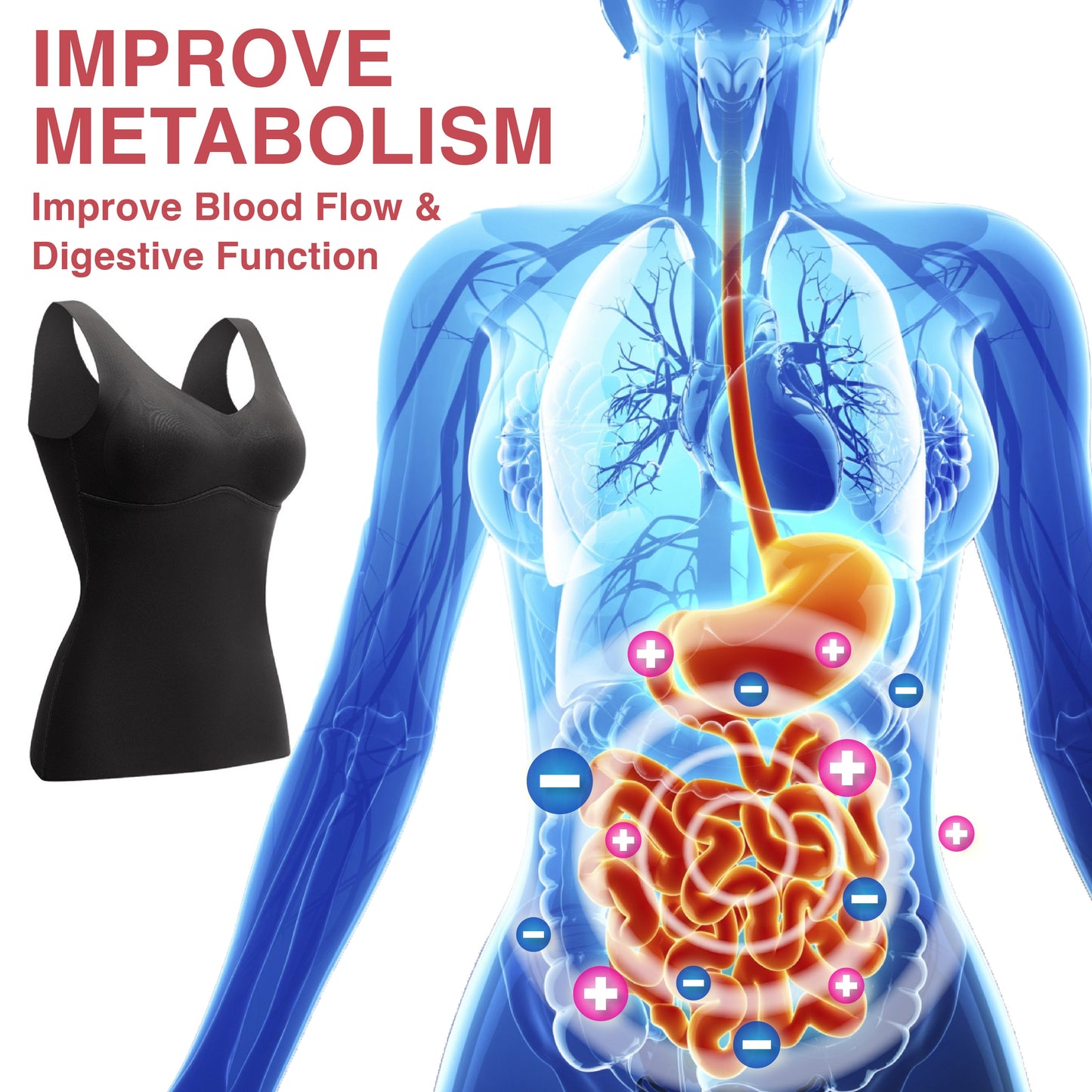 FiberFit™ Clepsidra Sculpting Autoîncălzire Vestă