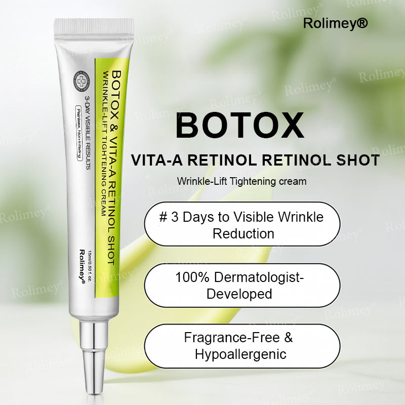💛✅Az USA-ban gyártva és onnan szállítva 💫Rolimey® Botox & Vita-A Retinol Shot ránctalanító és feszesítő krém – Utolsó napos akció 70% kedvezmény
